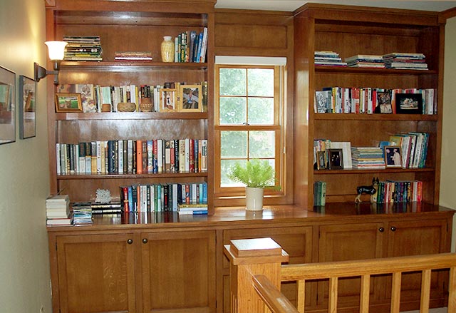 Bookcase and cabinets 